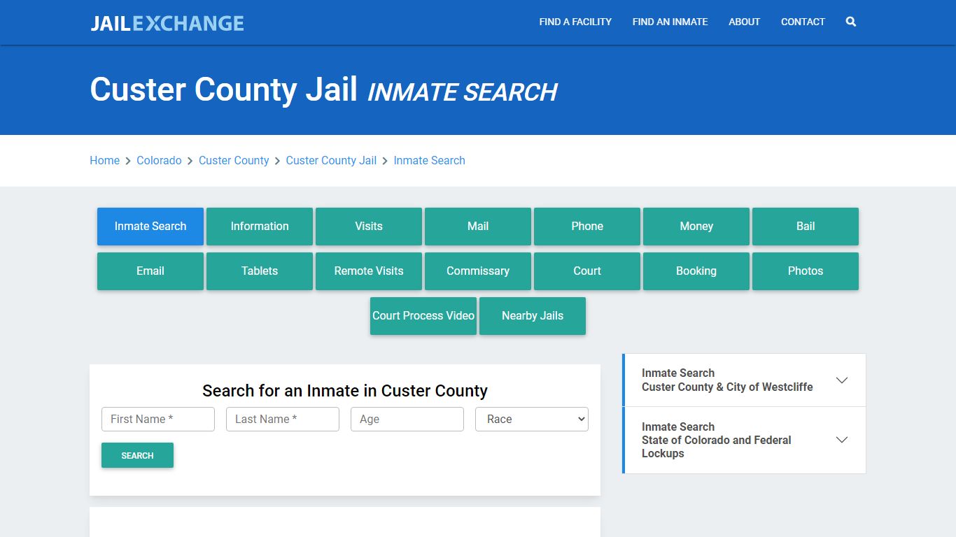 Custer County Jail, CO Inmate Search: Roster & Mugshots