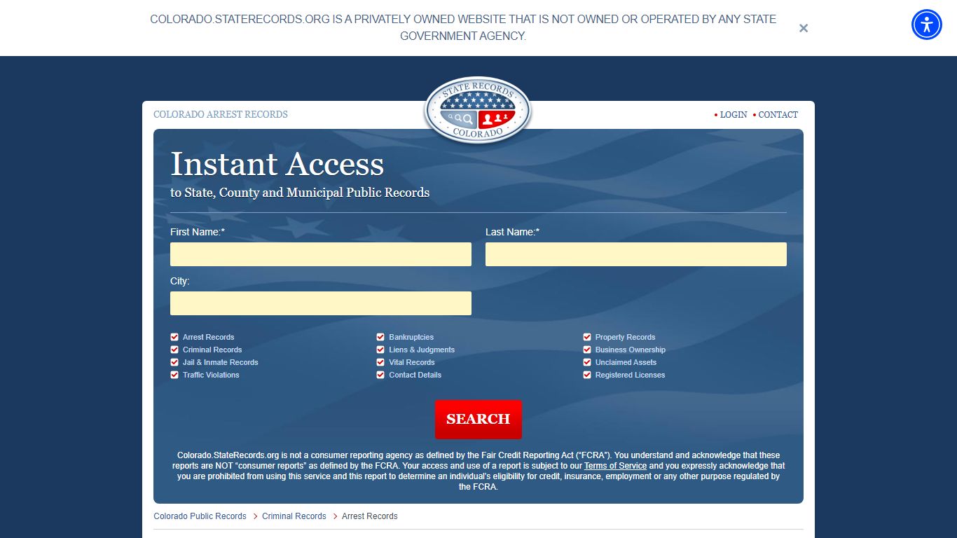 Colorado Arrest Records Online | StateRecords.org